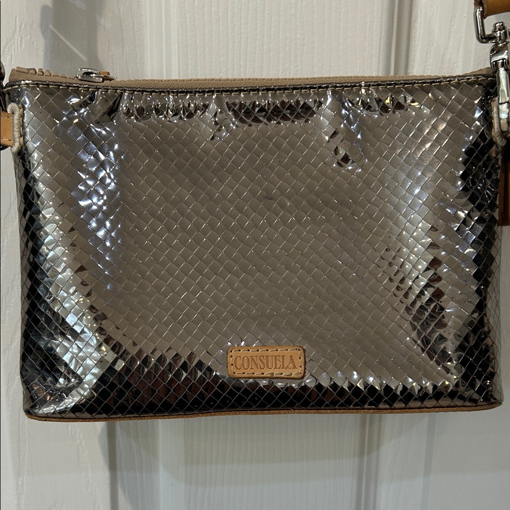 Consuela Metallic Crossbody Bag